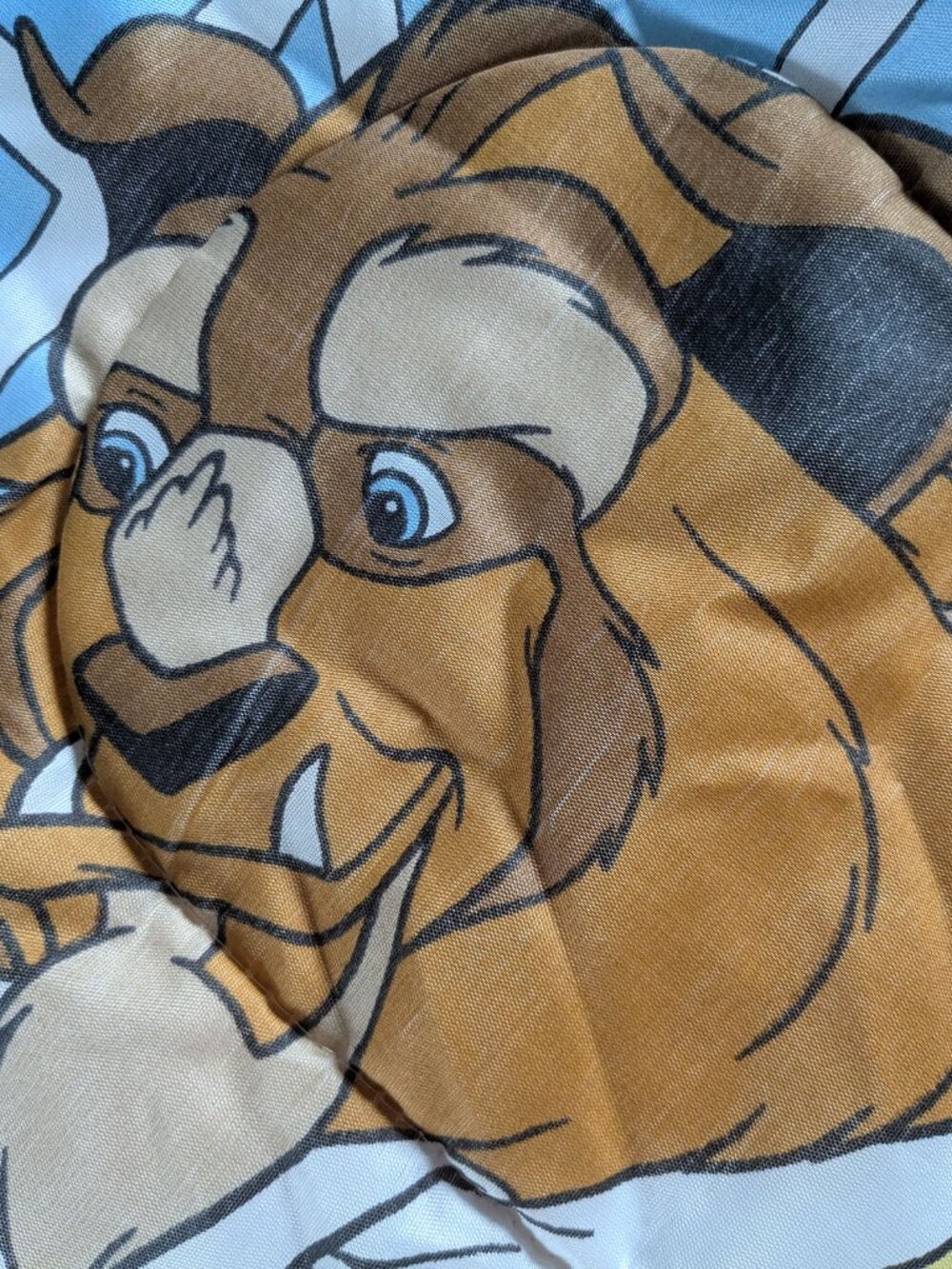 Vintage 90s Disney Beauty and the Beast Kids Sleeping Bag Retro Belle Princess - Picture 12 of 13